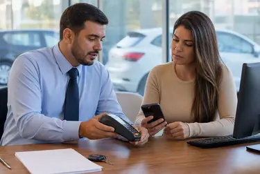 Despachante digitando informações para pagamento de débitos.