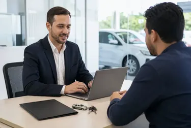 Despachante entregando documentos após o licenciamento.